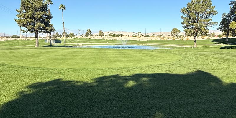 The green on the 10th hole on the Millennium course