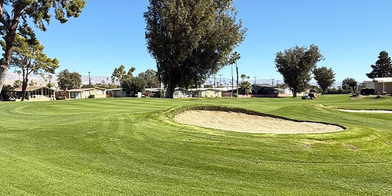 The green on hole 17 on the Millennium course