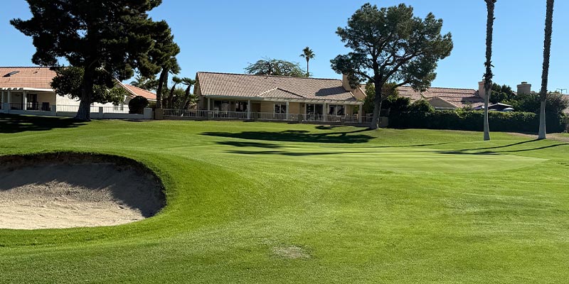 The green on the 4th hole on the Millennium course